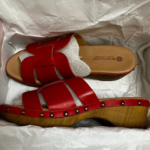 Eric Michael Shoes - Eric Michaels New Pair Eric Michael Nash Slide Sandals Genuine Leather Sandals